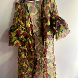 Ashley Stewart Multicolor Sheer Jacket